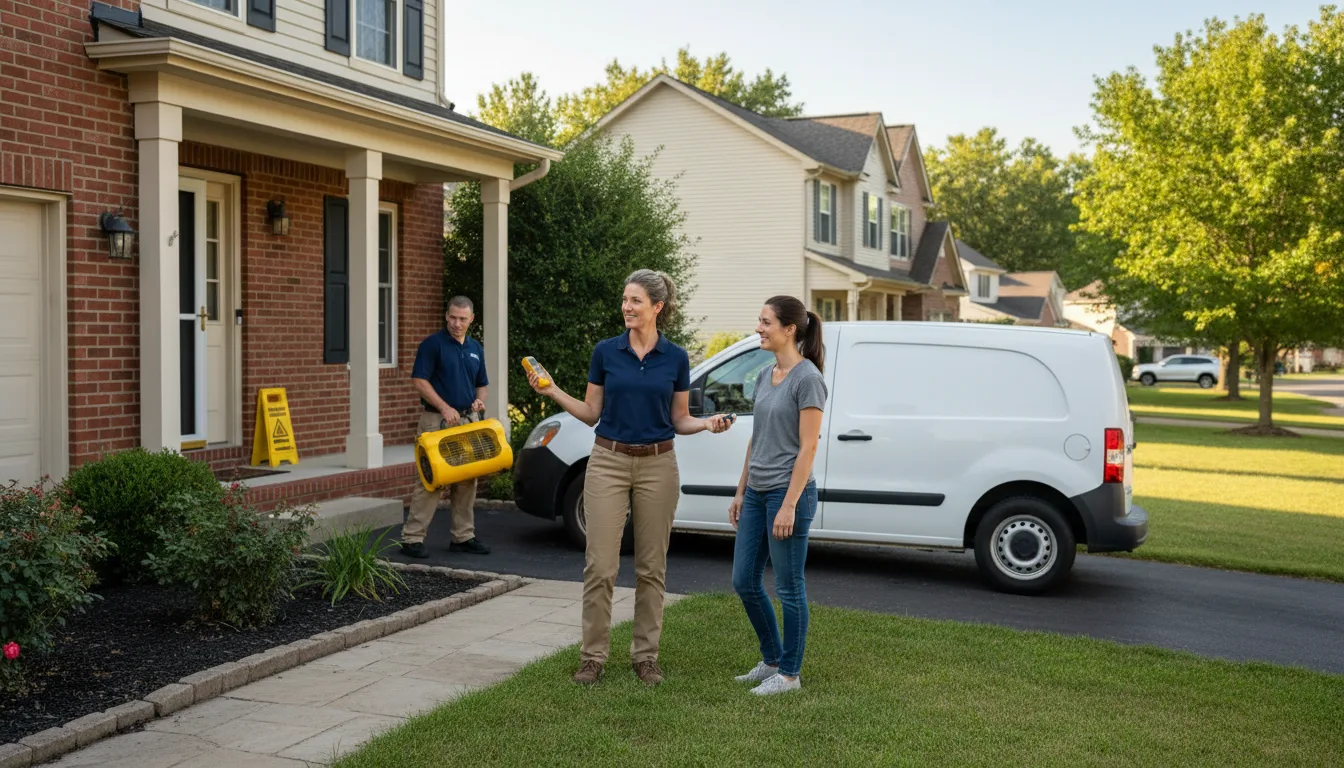 Residential water damage restoration in Odessa, NE